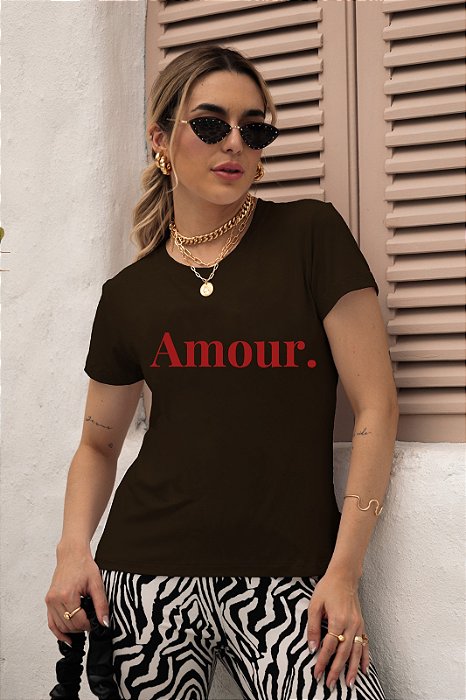 T-SHIRT AMOUR. DTF CHOCOLATE
