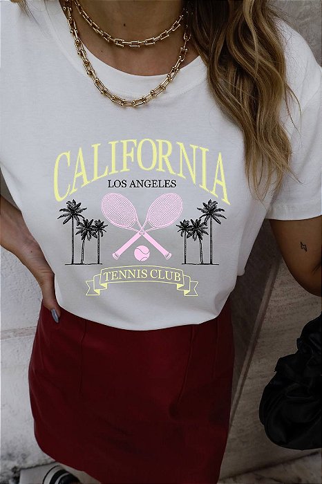 T-SHIRT RAQUETE CALIFORNIA DTF OFF WHITE