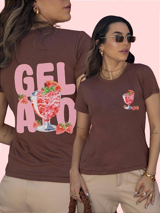 T-SHIRT GELATO DTF CHOCOLATE
