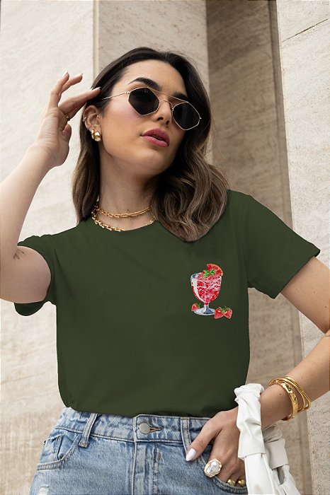 T-SHIRT GELATO DTF VERDE MILITAR