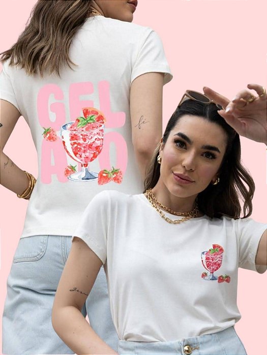 T-SHIRT GELATO DTF BRANCO