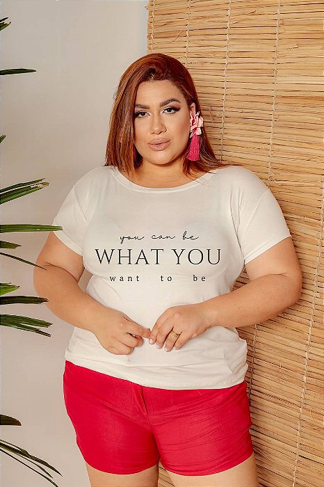 T-SHIRT PLUS SIZE WHAT YOU DTF OFF WHITE XG