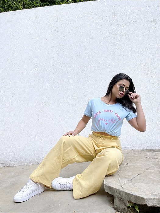 T-SHIRT YOU ARE LOVED DTF AZUL BEBÊ