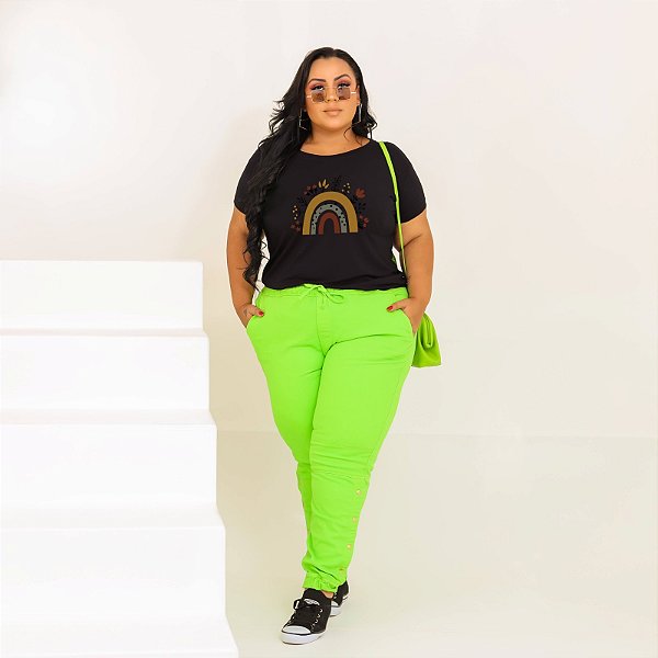 T-SHIRT PLUS SIZE ARCO-IRIS BOHO DTF XG