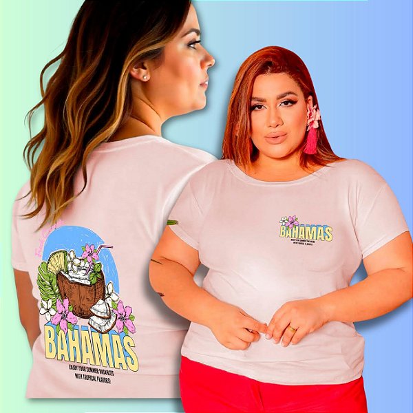 T-SHIRT PLUS SIZE COCO BAHAMAS DTF OFF WHITE XG