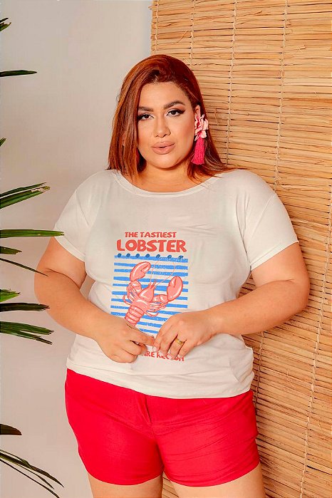 T-SHIRT PLUS SIZE THE LAGOSTA DTF OFF WHITE XG
