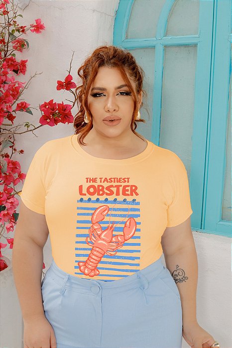 T-SHIRT PLUS SIZE THE LAGOSTA DTF AMARELO BEBÊ XG