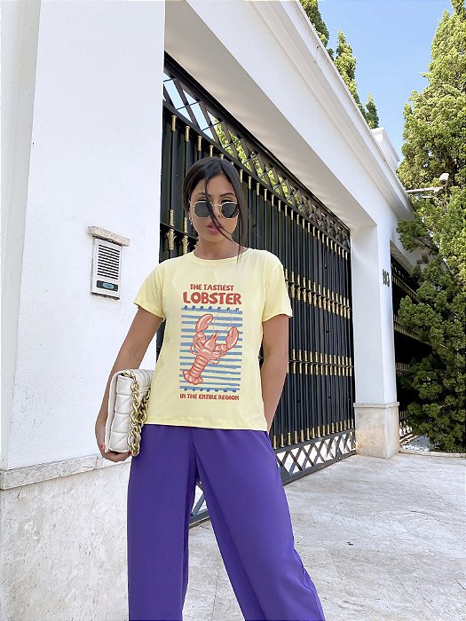 T-SHIRT THE LAGOSTA DTF AMARELO BEBÊ