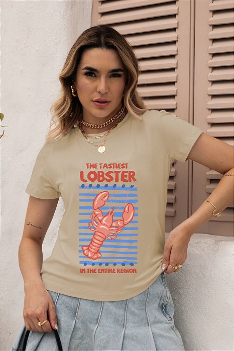 T-SHIRT THE LAGOSTA DTF BEGE