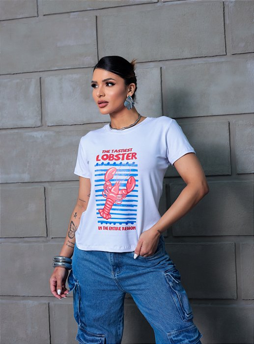 T-SHIRT THE LAGOSTA DTF BRANCO