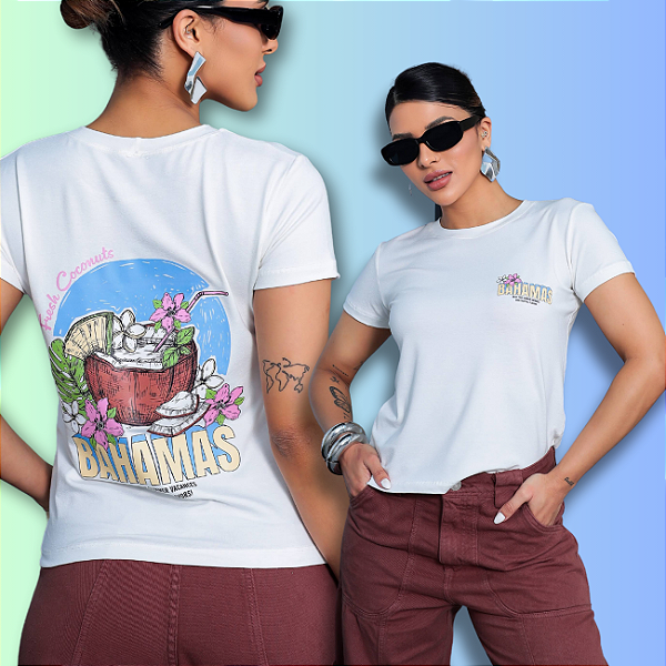 T-SHIRT COCO BAHAMAS DTF OFF WHITE