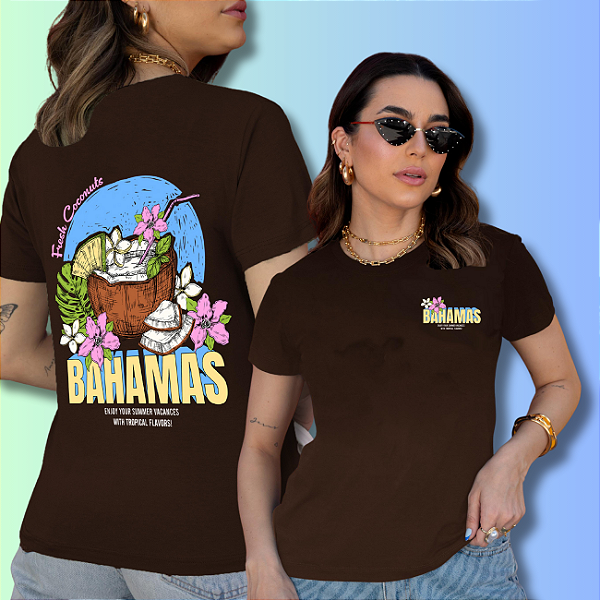 T-SHIRT COCO BAHAMAS DTF CHOCOLATE