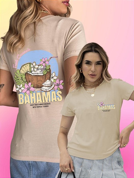 T-SHIRT COCO BAHAMAS DTF BEGE