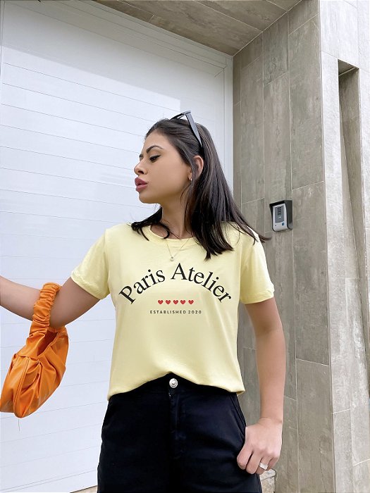 T-SHIRT PARIS ATELIER DTF AMARELO BEBÊ