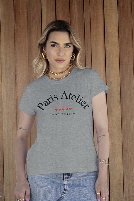 T-SHIRT PARIS ATELIER DTF CINZA