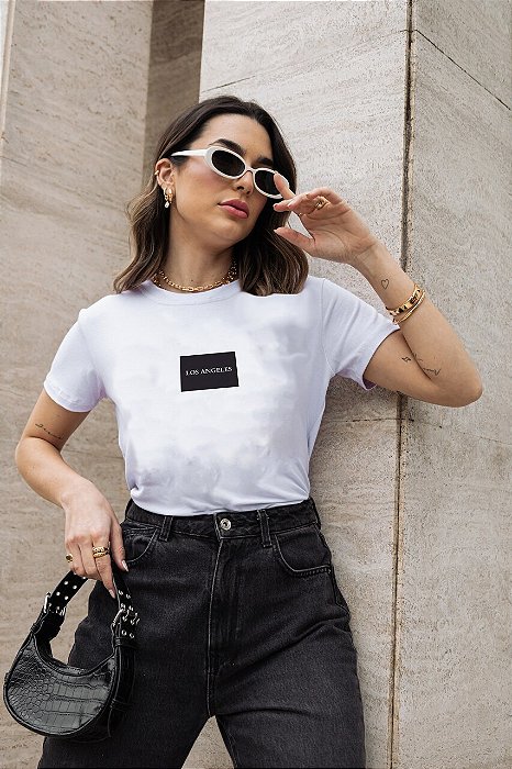 T-SHIRT LOS ANGELES DTF BRANCO