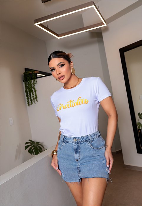 T-SHIRT GRATIDÃO BRANCO