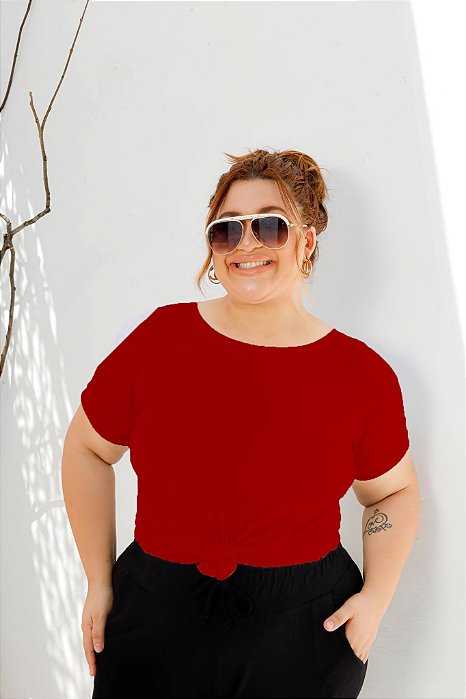 T-SHIRT PLUS SIZE LISA VERMELHO XG