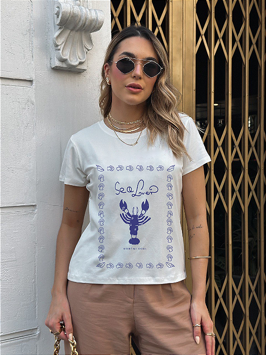 T-SHIRT LAGOSTA SE O LOVEN DTF OFF WHITE