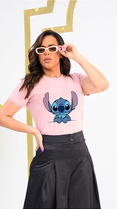 T-SHIRT STITCH DTF ROSA BEBÊ