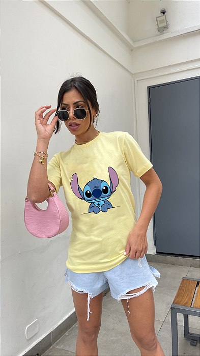 T-SHIRT STITCH DTF AMARELO BEBÊ