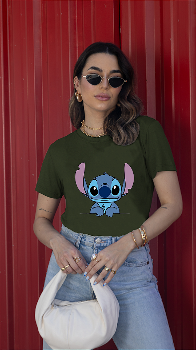 T-SHIRT STITCH DTF VERDE MILITAR