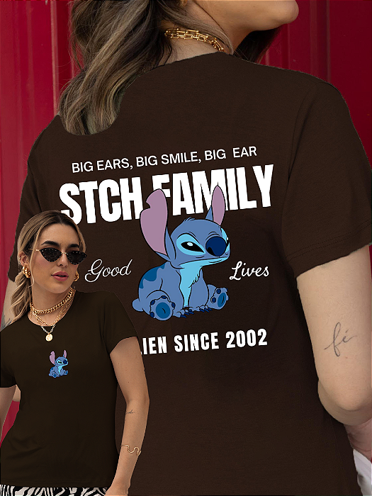 T-SHIRT STITCH FAMILY DTF CHOCOLATE