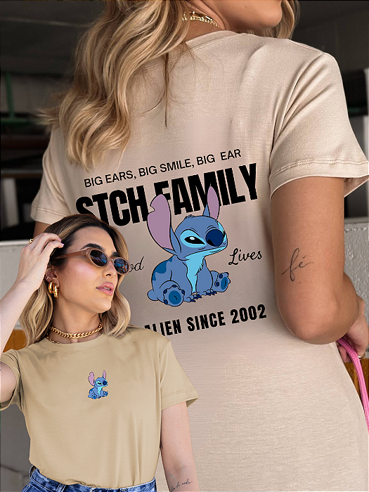 T-SHIRT STITCH FAMILY DTF BEGE