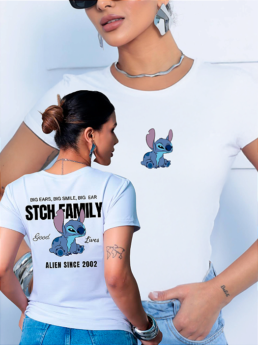 T-SHIRT STITCH FAMILY DTF BRANCO