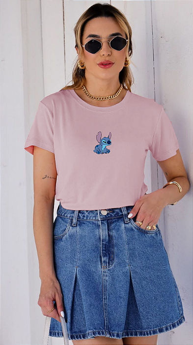 T-SHIRT STITCH BRAVO DTF ROSA BEBÊ