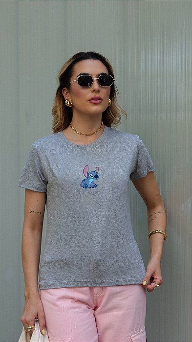 T-SHIRT STITCH BRAVO DTF CINZA