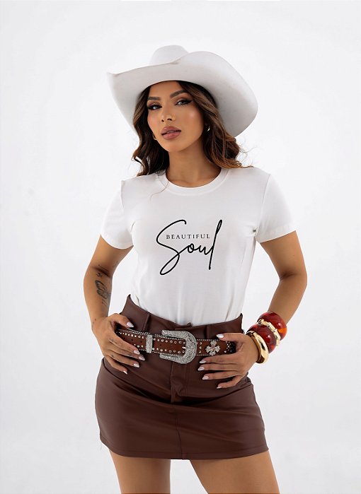 T-SHIRT SOUL BEAUTIFUL DTF OFF WHITE
