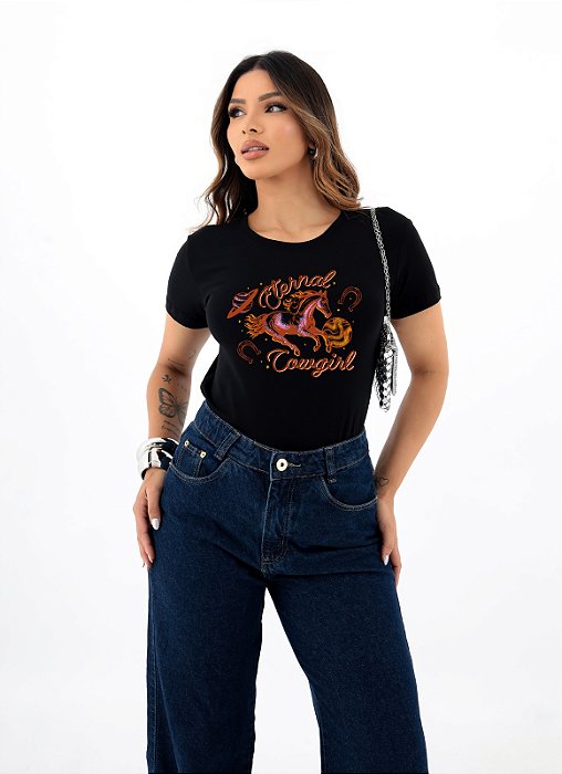 T-SHIRT CAVALO COWGIRL DTF