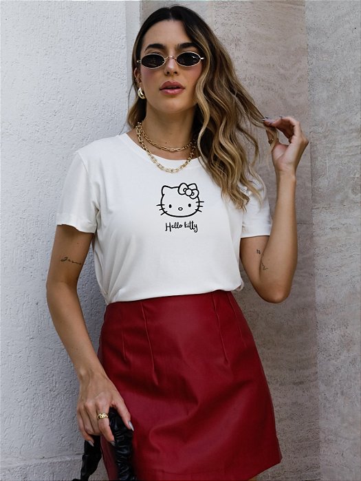 T-SHIRT HELLO KITTY DTF OFF WHITE