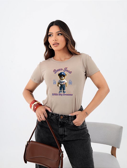 T-SHIRT URSO DODGERS DTF BEGE