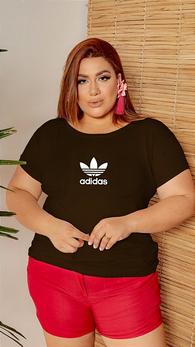 T-SHIRT PLUS SIZE ADIDAS DTF CHOCOLATE XG
