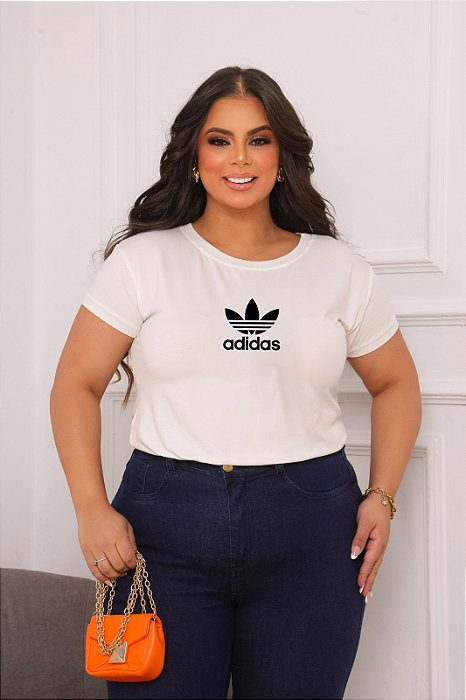 T-SHIRT PLUS SIZE ADIDAS DTF OFF WHITE XG