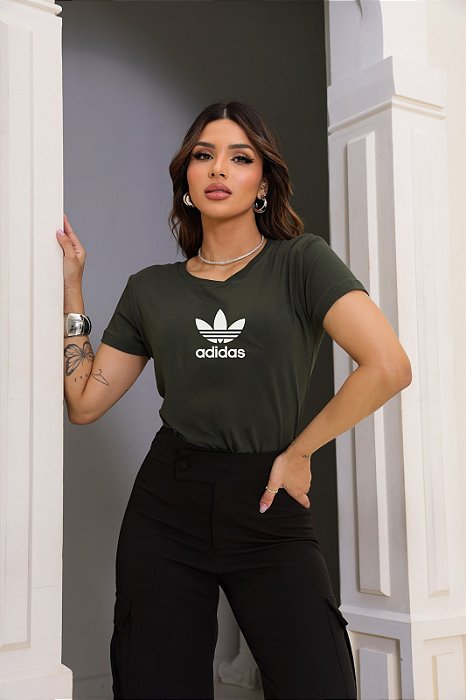 T-SHIRT ADIDAS DTF VERDE MILITAR