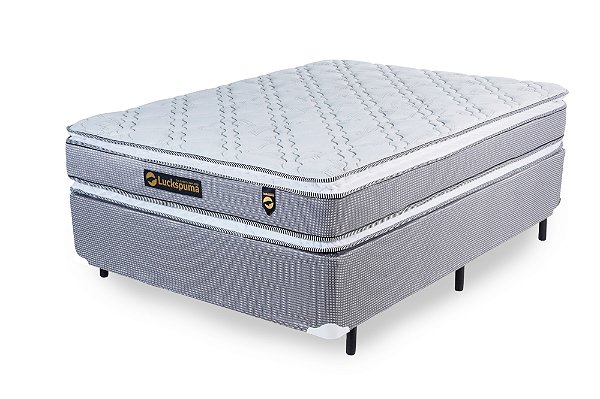 LUCKSFACTION PLUS TOP DUPLO CINZA (COLCHÃO + BOX)