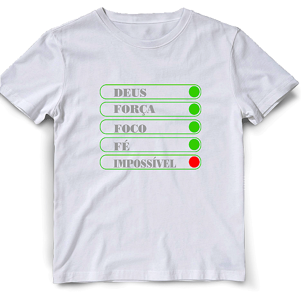 Camiseta Personalizada Fé No Impossível
