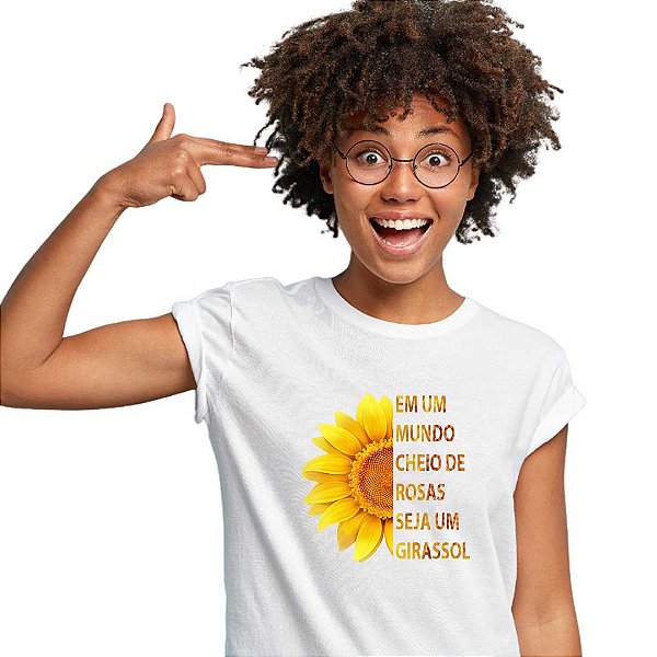 Camisetas Baby Look Girassol