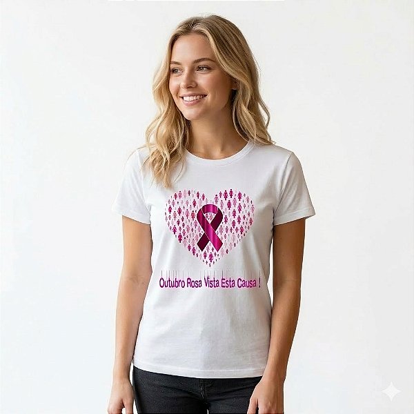 Camiseta Personalizada Outubro Rosa/1