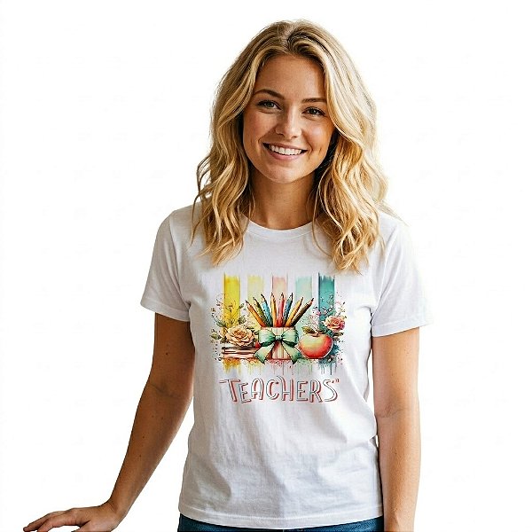 Camiseta Dia dos Professores Aquarela da Educação
