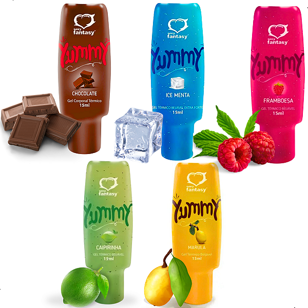 Gel Térmico Beijável Yummy Sexo Oral Sabores 15ml Sexy Fantasy