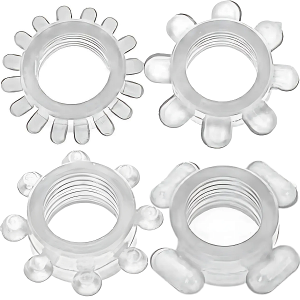 Anel Peniano Retardador Ereção Megastrech Kt809 Transp Incolor