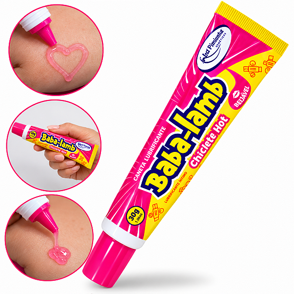 Lubrificante Excitante Gel Baba Lamb Hot Chiclete Hot 30g