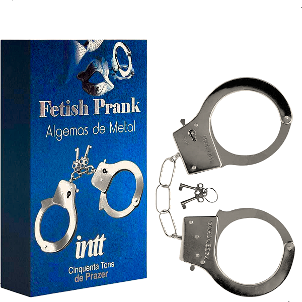 Algema de Metal Fetiche Prank Intt 50 Tons de Cinza