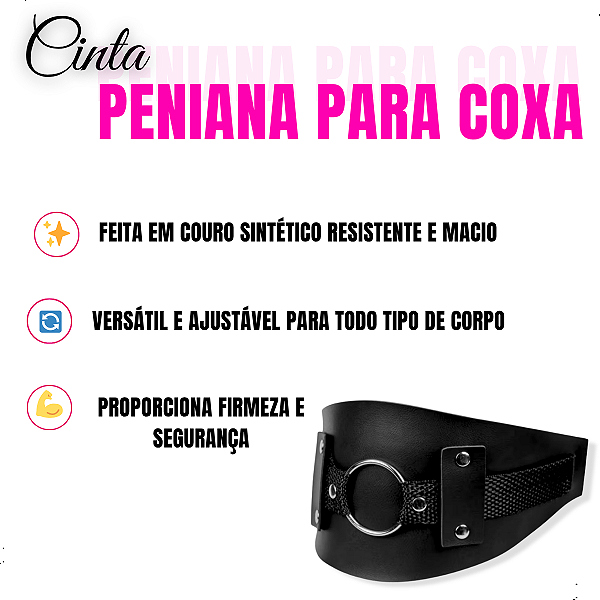 Cinta de Couro com Prótese Realística