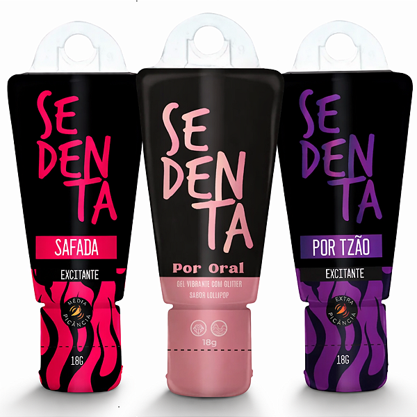 Gel Oral Comestível Vibrante +Excitante + Sedenta Tzão Kit 3