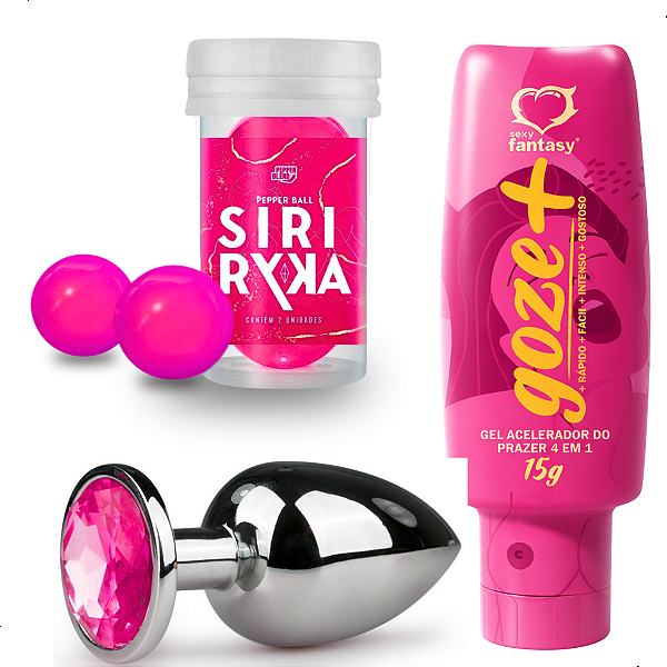 Plug Anal P +Siririka Hot ball+Gel Excitante Feminino G0ze+